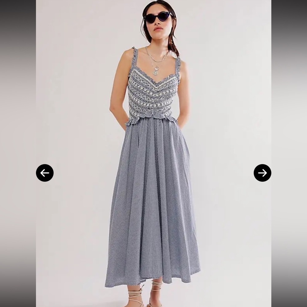 Tach Victoria Gingham Midi Dress